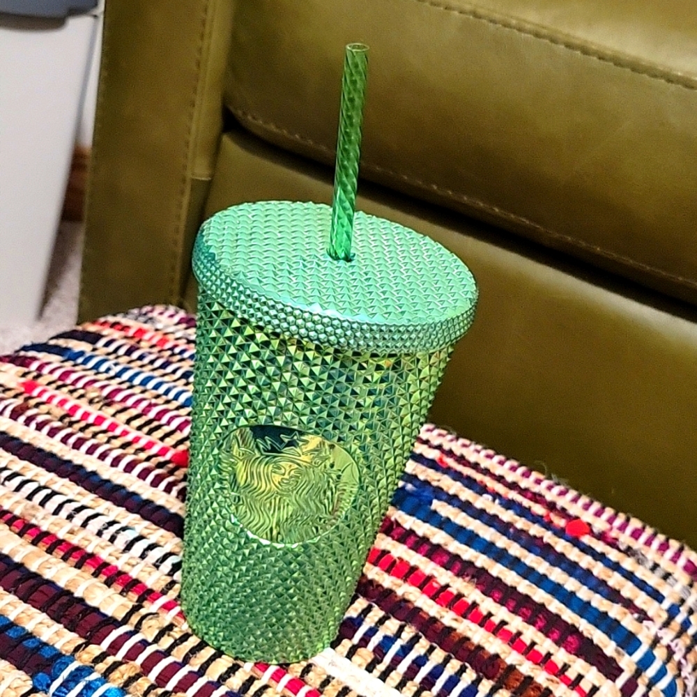Starbucks Studded 2023 Tumbler with Straw, Green Metallic 16 Fl Oz